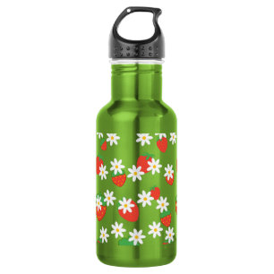 Daisis Blume Floral Erdbeere Muster Xmas Edelstahlflasche