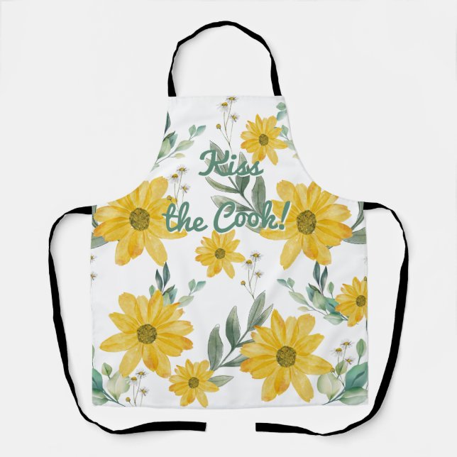 Daisis "Kiss the Cook", KUNSTBARE TEXT! Schürze (Vorderseite)
