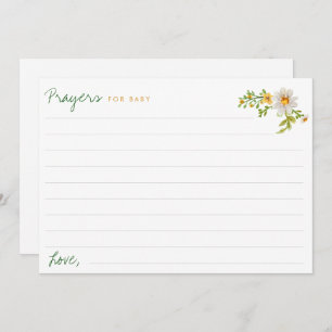 Daisis Yellow & White Baby Duwer Gebetskarte Hinweiskarte
