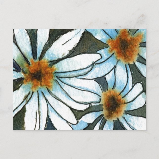 "Daisy 1" florale Postkarte (Vorderseite)