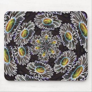 Daisy 1, Glow Kaleidoscope, Mousepad