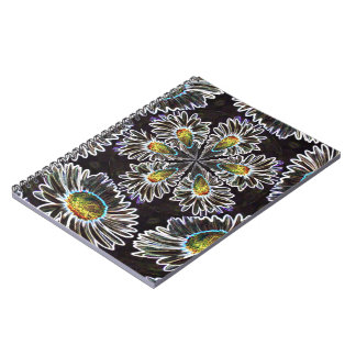 Daisy 1 Glow Kaleidoscope Notebook Notizblock