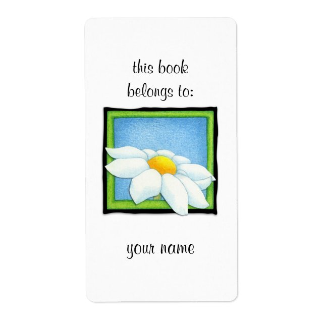 Daisy 2-Buchzeichen-Label (Vorne)