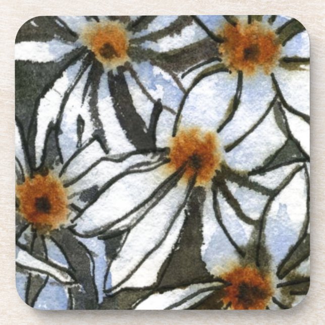 "Daisy #2" Set "Floral Untersetzer" Getränkeuntersetzer (Vorderseite)