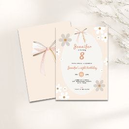 Daisy 8th Birthday Floral Invitation for Girls Einladung