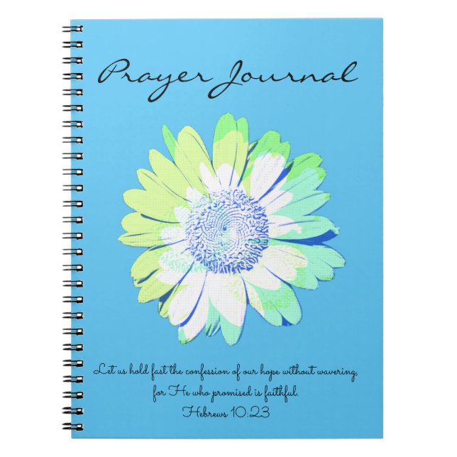 Daisy Art Aquamarin Green Bible Verse Prayer Journ Notizblock (Vorderseite)