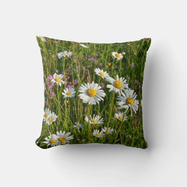 Daisy auf der Wiese Kissen (Vorderseite)
