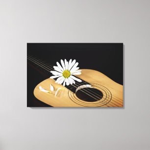 Daisy auf Gitarre Leinwanddruck