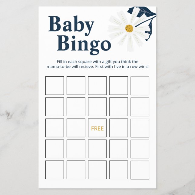 Daisy Baby Bingo Spiel Flyer (Vorne)