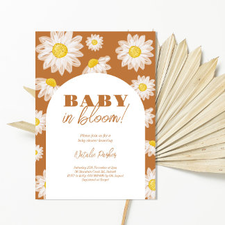 Daisy Baby in Bloom Baby Shower Einladung