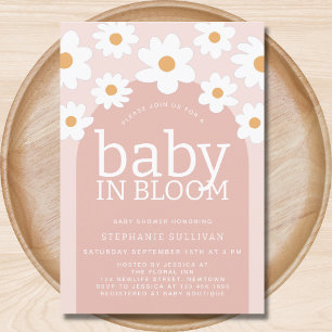 Daisy Baby in Bloom Girl Baby Shower Einladung
