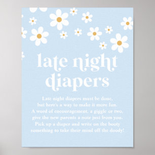Daisy-Baby-Party Späte Nacht Windeln Poster