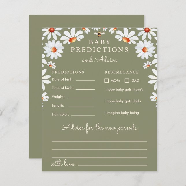 Daisy Baby Predictions & Advice (Vorne/Hinten)