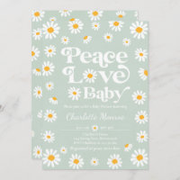 Daisy Baby Shower Bohemisch Peace Liebe Babydusche