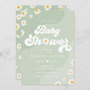 Daisy Baby Shower Boho Hippy Vibes Baby Shower Einladung