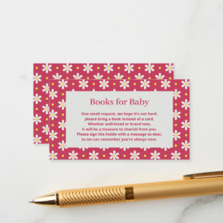Daisy Baby Shower Book Request Begleitkarte
