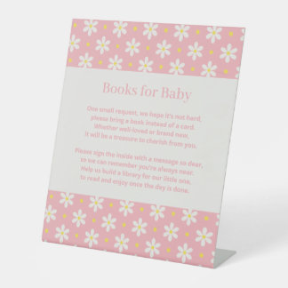 Daisy Baby Shower Book Request Sockelschild