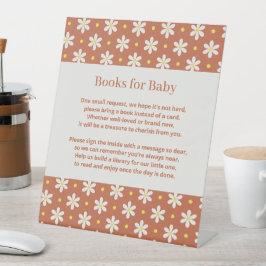 Daisy Baby Shower Buchwunsch Sockelschild