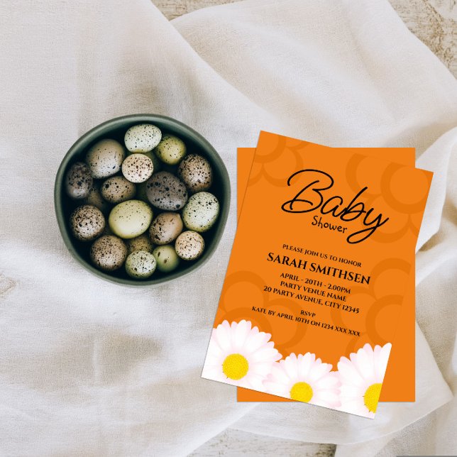 Daisy Baby Shower Einladung (Von Creator hochgeladen)