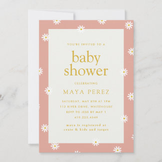 Daisy Baby Shower Einladung