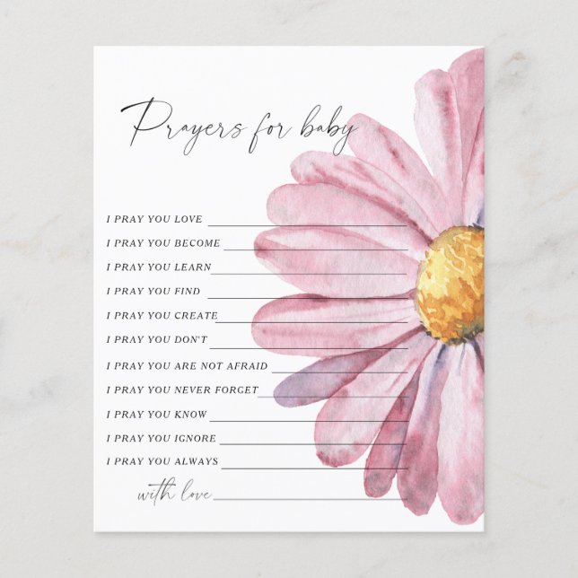 Daisy baby shower - prayers for baby game (Vorderseite)