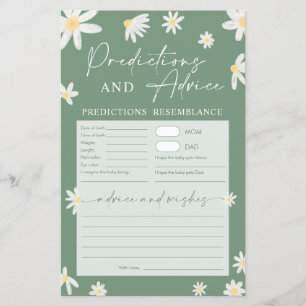 Daisy Baby Shower Vorhersagen und Ratschläge