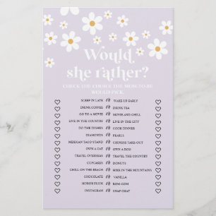 Daisy Baby Shower würde sie eher Game Flyer