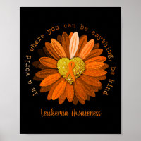 Daisy Be Kind Leukämie Awareness Orange Ribbon