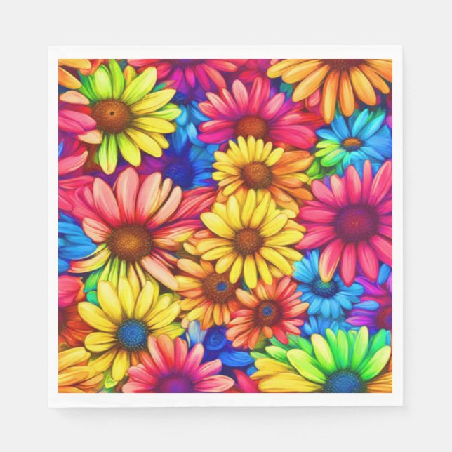 Daisy Beauty - Papiertaschentuch Serviette (Vorderseite)
