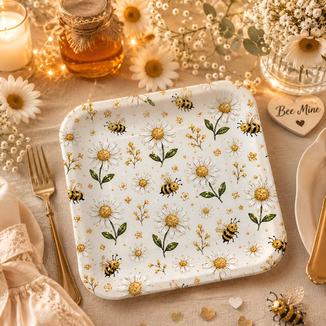 Daisy Bee Geburtstagsfeier Pappteller (Von Creator hochgeladen)