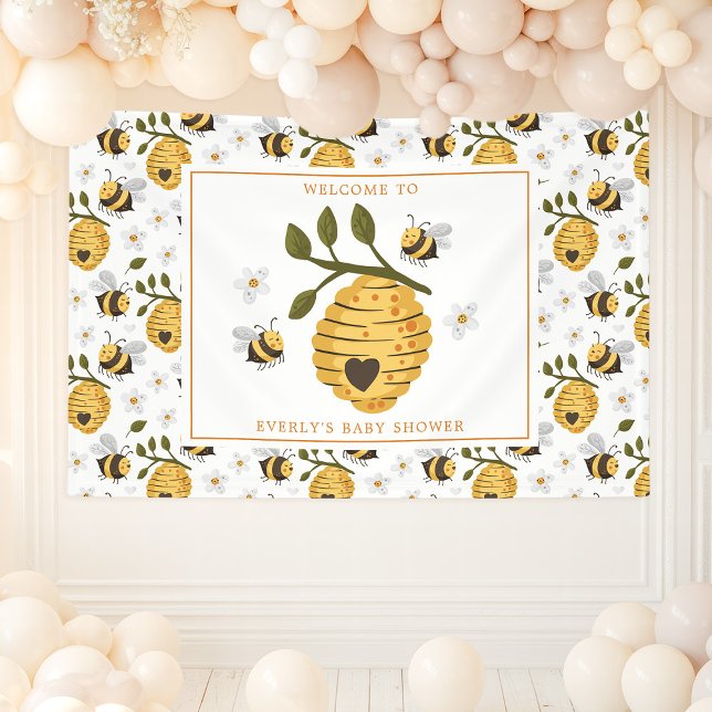 Daisy Beehive Bumblebee Bee Baby Shower Banner (Von Creator hochgeladen)
