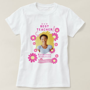 Daisy Best Teacher Foto White T-Shirt