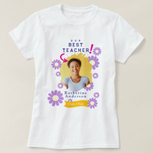 Daisy Best Teacher Foto White T-Shirt