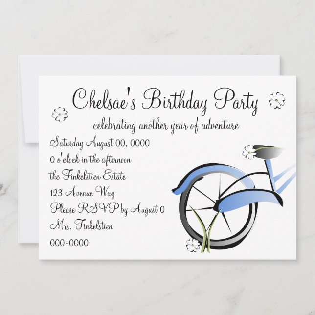 Daisy Bike Ride Einladung (Vorderseite)