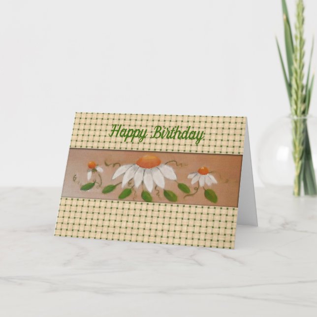 Daisy Birthday Card Karte (Vorderseite)