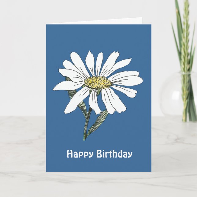 Daisy Birthday Card Karte (Vorderseite)