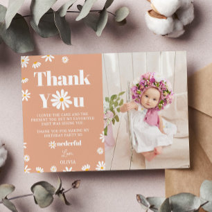 Daisy Birthday Foto Vielen Dank Dankeskarte