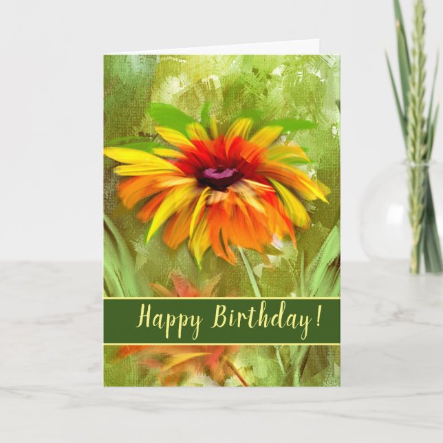 Daisy Birthday Greeting Karte (Vorderseite)