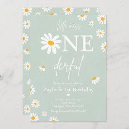Daisy Birthday Party Bohmian Little Miss Onederful Einladung