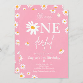 Daisy Birthday Party Bohmian Little Miss Onederful Einladung