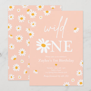 Daisy Birthday Party Bohmian Wild 1 1. Geburtstag Einladung