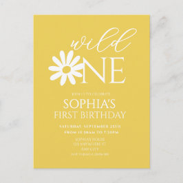 Daisy Birthday Party Bohmian Wild One 1st Birthday Postkarte