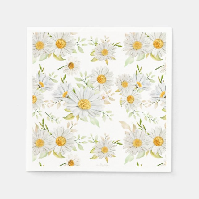 Daisy Birthday Shower Wedding Party Serviette (Vorderseite)