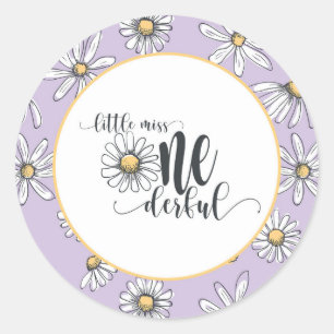 Daisy Birthday Sticker - Kleine Miss ONEderful - P