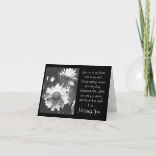 Daisy Black und White Karte