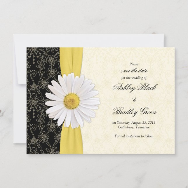 Daisy Black Yellow, Elfenbeinheirat rettet das Dat Save The Date (Vorderseite)