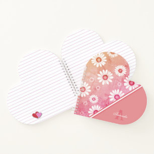 Daisy Blooms: Minimalistisches Blumenmuster Notizbuch