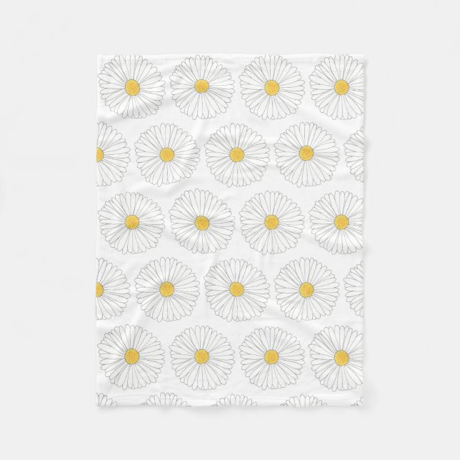 Daisy Blossom Blume Daisies Garden Party Floral Fleecedecke (Vorderseite)