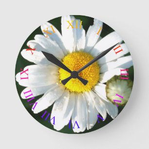 Daisy Blossom Wall Clock Runde Wanduhr