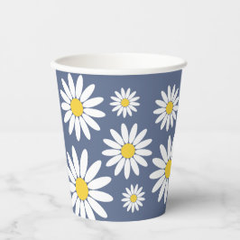 Daisy Blue Backgroud Pappbecher